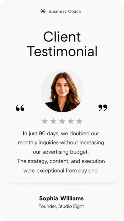 Client testimonial post